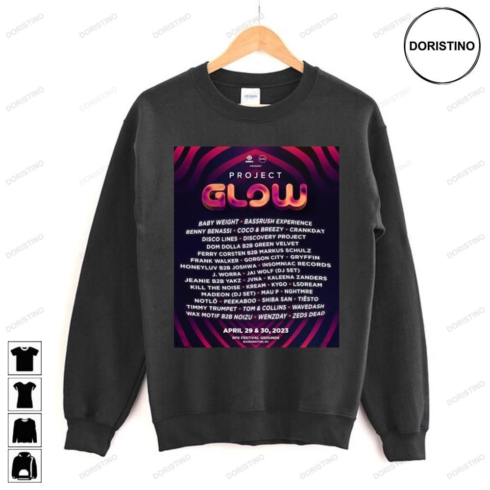 April 2023 Tour Project Glow Limited Edition T-shirts